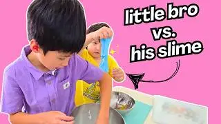 Brother vs. Slime! Kids DIY Slime & Stress Ball Challenge Easy Kids Slime Tutorial! #maxsuniverse
