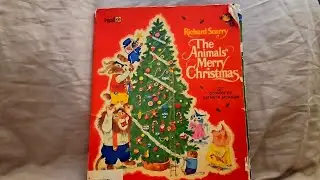 Reading the kids Vintage Christmas book: Richard Scarry The Animals Merry Christmas.  STORY #2