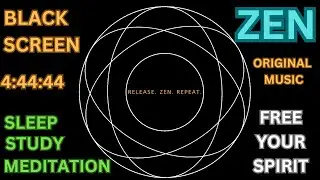 Dark Black Screen Zen Healing Meditation Music For Sleep, Study, Practice - Original Music