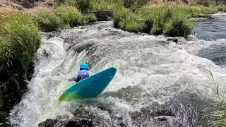 Steelhead Falls, Deschutes River, Oregon Kayaking 145 CFS