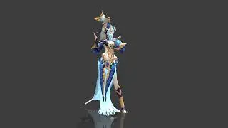female wizard Game Animation portfolio
