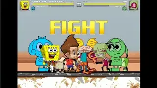SpongeBob, Charlotte, Jimmy Neutron & Rocko vs. Zim, Vendetta, Arnold & Ren | M.U.G.E.N
