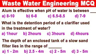 Waste water Engineering MCQ | house drainage MCQ | Environmental Engineering 2 MCQ  | Civil MCQ