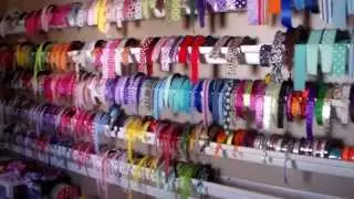 How I store my ribbon for my hair bows
