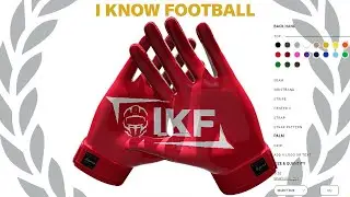 How to customize I Know Football football gloves?