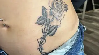 Rose hip tattoo - Real Time