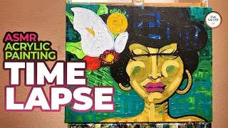 ASMR time lapse of a live art stream, acrylic | Eva Salyer Art #asmr #timelapse #acrylicpainting