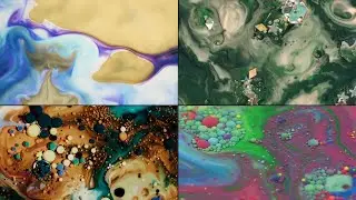 Mesmerizing Colorful Paint Mixing with Celestial sounds| Relaxing Music & Screensaver TV | Part 1/2