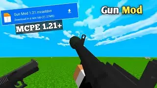 Gun Mod For Minecraft Pocket Edition 1.21+ Media Fire Link | Minecraft 2025 | Hindi