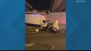 136th Street closed under U.S. 31 bridge in Carmel after truck crash