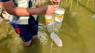 Best Unique Hook Fishing | Amazing Hook Fishing Trap With Bottle !!@ #fishingbdGo