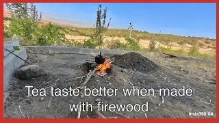 Brewing tradition: Making tea with firewood at the farm #tea #cooking 