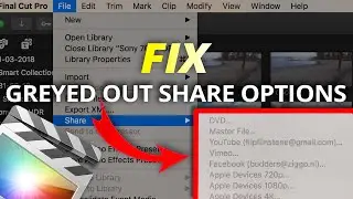 Greyed out share options FIX Final Cut Pro X
