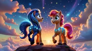 Three Magic Ponies Paint the Clouds | Imaginative Rhyme for Kids | Baby Songs and Preschool Learning