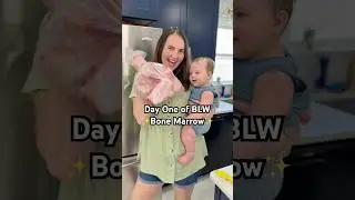 Day One of BLW! 👶 | Bone Marrow #blw #babyfood #momlife #blwrecipes #babyledweaning