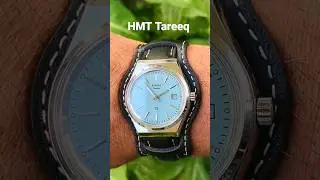 HMT TAREEQ QUARTZ TIFFANY BLUE Dial Watch Bund Strap #hmtwatches #strapwatch #watch
