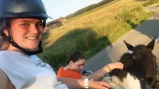 Lotje poept in Pips etens bak + Mara longeren