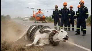 We Had Only 5 Minutes To Save Her   Rescuing A Mother Cow From A Massive Python