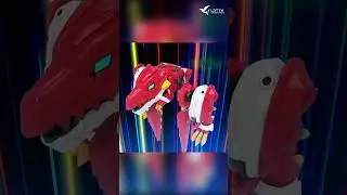 T-Rex and Fire Train, the First Combine! #dinotrainers  #cartoon #animation #newyear2025