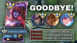 TOP GLOBAL SELENA vs TOP GLOBAL HANZO (WATCH AND LEARN) | SELENA MVP GAMEPLAY | SELENA BUILD 2025