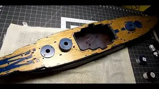 Trumpeter USS Arizona 1/200 scale. Build video 2. (The Hull)