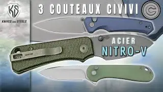3 super petits couteaux Civivi en acier Nitro-V