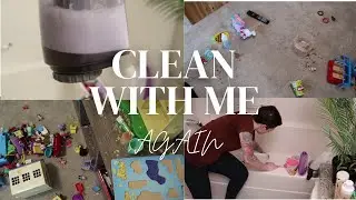 REAL LIFE CLEAN WITH ME // Toddler Bathroom // Playroom Clean // Carpet Cleaning