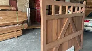 Merbau solid wood Drive way gate  #drivewaygates