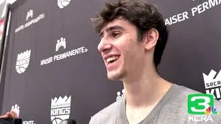 Kings rookie Maxime Raynaud discusses OT win over Timberwolves, competing against Rudy Gobert