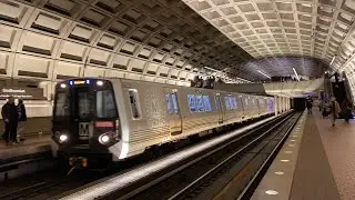 WMATA Washington Metrorail Blue, Orange, & Silver Line Trains @ Smithsonian (3/20/24)