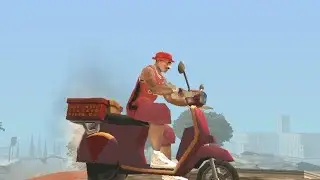 Roleplay de Gta San Andreas como repartidor de pizzas. Link del mod en la descripci&oacute;n 
