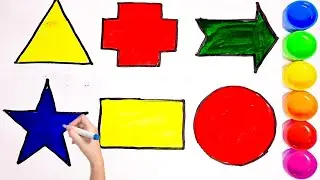 Shapes name and colours ! How to learn shapes ! Draw shapes and colours it ! Shapes name and drawing