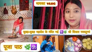 सुबह-सुबह महादेव के मंदिर गई 🕉🌿 श्री शिवाय नमस्तुभ्यं🕉🌿 #dailyvlog #familyvlog #maykavlog 