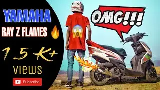 Exhaust Flames In Scooter🔥😮|Awesome Modified Scooter in Ranchi| Yamaha Ray z |Custom Exhaust Sound