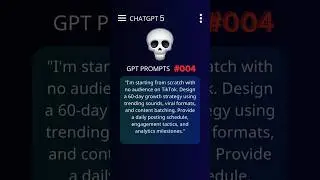 GPT Prompts #004 #shorts #ai #chagpt #chatgptprompts
