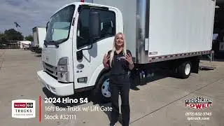 Hino S4 2024 года выпуска &mdash; 16-футовый фургон с подъемным бортом Maxon &mdash; складской номер 32111 &mdash; ...