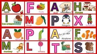 Learn English alphabet with pictures/A for apple #phonicsong #abcd #alphabet #letters #english 