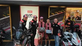 Aprilia 2023 MotoGP Sepang: Aleix Espargaro & Maverick Vinales with SR GT Replica & RS 660 Extrema