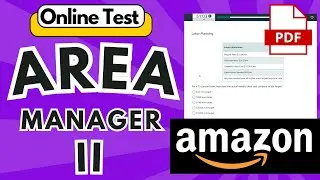 Amazon Area Manager 2 Interview Questions And Answers | Area Manager 2 Online Test 2025