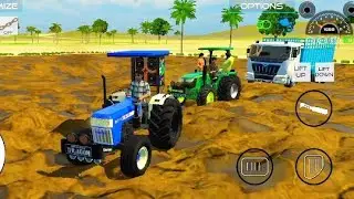🚜🔥Tractor vs Mud | Heavy Trolley Pulling Challenge 😱 🚜 Powerful Tractor Rescue Deep Mud Trolley Pull