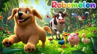 If I Were a Duck | Animal Song| Quack! Moo! Ribbit! | Robomelon - Kids Songs