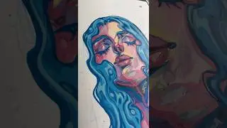 Ohuhu brush tip acrylic markers and swatches  #ohuhumarkers #ohuhu #acrylic markers