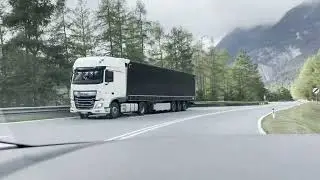 Car Driving - No Comment - Fernpass to Austrian/German border - 1 hour, 2 Minutes of Driving