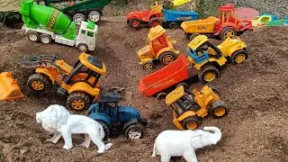 drive JCB and uploading || Children, today the lion captured all our toys.