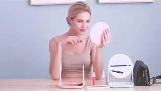 RK36 Multi-function Touch Switch Retractable Makeup Mirror Desk Lamp