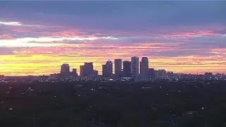 Time-lapse: Downtown Tampa at sunrise on January 3, 2014
