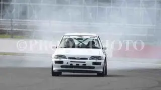 Drifting RS Turbo FORD FAIR 2012 OKC Oddkidd Creations Mk4 Escort RWD on board Silverstone