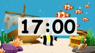 17 Minute Countdown Timer Alarm Clock With Music, Timer for Kids Animal Fish