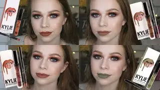 Kylie Cosmetics Lip Kit Swatches on Fair Skin | Fall Shades