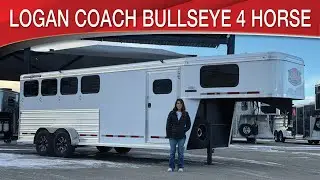 2025 Logan Coach Bullseye Dual Door Front Tack 4 Horse Goosneck